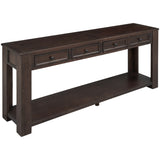 ZNTS TREXM Console Table/Sofa Table with Storage Drawers and Bottom Shelf for Entryway Hallway WF287219AAP