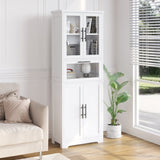 5 doors 5 layers density board spray paint 60*30*170cm display cabinet white N001 25314183