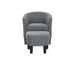 Moss 25.5" Wide Polyester Barrel Chair and Ottoman B343P311017