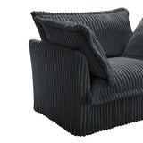 Slip-covered Armchair with 1 Big Back Cushion and 2 Big Toss Pillows, Single Deep Seat Comfy Single W3041P292344