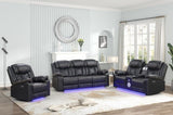 Challenger Modern Contemporary LED Power Recliner Chair made with wood and metal frame in Black B009P294749