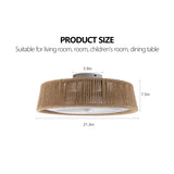 (Same as W1340137055/L10003) Bohemian style LED Dimmable Ceiling Light With Built-In Fan - Remote W1340P209774