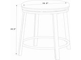 360&deg Swivel Stools Set of 2 Modern Counter-Height Stools with Brown Fabric Seat & Black Metal 33096623