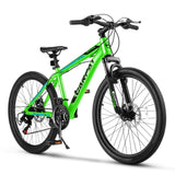 ZNTS A24299 24 inch Mountain Bike Bicycle for Adults Aluminium Frame Bike Shimano 21-Speed with Disc W1856107332