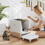 Stainless Steel Enclosed Litter Box for Cats 46158686