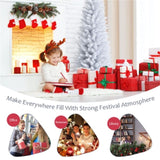 5 Feet White Artificial Christmas Pencil Tree with Folding Metal Stand 08228370