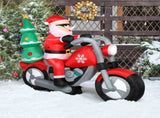 6ft 18W 7 LED Lights Santa Claus Rides Motorcycle Garden Santa Claus Decoration 25338856