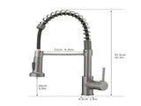 Commercial Kitchen Faucet with Pull Down Sprayer, Single Handle Single Lever Kitchen Sink Faucet W1932P154721