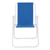 ZNTS Oxford Cloth Iron Outdoor Beach Chair Blue 44914156