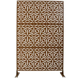 Outdoor & Indoor Privacy Metal Privacy 76" H48" W, Freestanding Decorative Privacy W465P193267