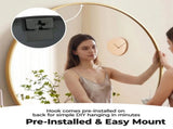 Round Wall Mirror,Bathroom Mirror Shatterproof with Hook,HD Anti-Fog for Over 50654720