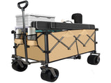 Collapsible Folding Wagon, Push Pull Foldable Beach Wagon Cart W321P189915
