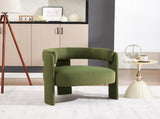 Accent Chair Living Room, Velvet Comfy Single Sofa Chair Mid-Century Modern Armchair Wooden Legs 68576006