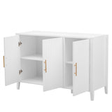 Featured Three-door Storage Cabinet with Metal Handles, Suitable for Corridors, Entrances, Living WF308089AAK