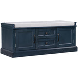 ZNTS Storage Bench with 2 Drawers and 2 Cabinets, Shoe Bench with Removable Cushion for Living Room, 85506854