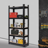 ZNTS 5 Tier Heavy Duty Metal Shelving Rack Unit Garage Storage Shelf Black UK 12865320