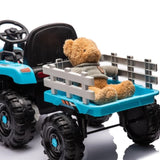 ZNTS Ride on Tractor with Trailer,12V Battery Powered Electric Tractor Toy w/Remote Control,electric car 17825451