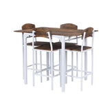 TOPMAX Farmhouse 5-piece Counter Height Drop Leaf Dining Table Set with Dining Chairs for 4,White WF290233AAK