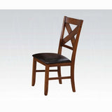 Espresso and Walnut Side Chair with X-Shape Back B062P209225
