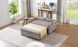 55.9" Convertible Sofa Bed Loveseat Sofa with Three USB Ports, Two Side Pockets, Two Cup Holders and WF322620AAR
