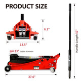 3t Low Profile Jack, Red and Black, Ultra Low Floor Jack with Dual Pistons Quick Lift Pump, Car Jack W1239115444