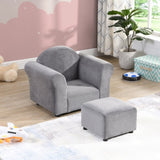 Kids Chair, Kids Upholstered Couch with ottoman W2297P264486