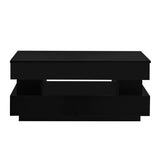 U-Can Lift-Top Coffee Table with 2 Drawers, Modern Coffee Table with Adequate Hidden Compartment, N724P290058B