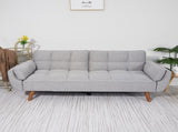 75" Flared Arm Convertible Sleeper Sofa-light gray 11297146