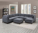 Modular Living Room Furniture Ottoman Ash Chenille Fabric 1pc Cushion Ottoman Couch B011104330