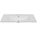 ZNTS 36" Single Bathroom Vanity Top with White Basin, 3-Faucet Holes, Ceramic, White N725P171539K