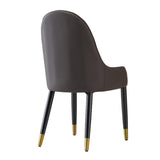 Dining Chair with PU Leather White and brown metal legs W509P167718
