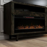 83 Inch Electric Fireplace TV Console, for TVs up to 95 inches, Minimal Assembly, Charcoal-Brown GL-B108P160221