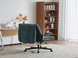 Criss Cross Legged Office Chair with Flip-Up Back Built-In Dynamic Airbag Lumbar Support, Wide Seat 50529061