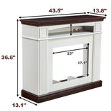 Farmhouse style fireplace TV stand for living room bedroom to store CDs, remotes and other media W2393P230124