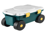 Rolling Garden Cart with Seat, 2-in-1 Storage Stool, 275 lbs Capacity, Large Wheels, for Yard 79108160