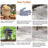Humane Animal Trap Cage - Galvanized Sturdy Wire Mesh, Sensitive Trigger & 96020110