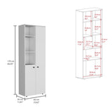 Konik 67-Inch High Storage Cabinet Kitchen Pantry With Three Doors and Three Exterior Shelves B070P173166