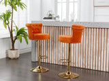 UNITED WE WIN Velvet 360 &deg Rotating Chair, Handmade Backrest with One Click Adjustable Height W1568P361721
