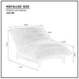 Accent Armless Lazy Sofa, Casual Single Sofa, Corduroy Fabric, For Living Room And Bedroom , With W876P304516