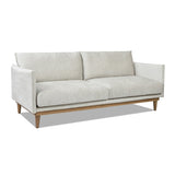 Haven 83" Flange Arm Oak Wood Sofa, Marled Gray Chenille B2719P238350