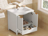 24 Inches Bathroom Vanity with Sink Combo, Modern Bathroom Vanity with Single Faucet Hole, Textured N817P339017K