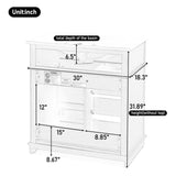 30" Bathroom Vanity with Sink, One Tip-out Drawer, Three Drawers, Door Shelf, Soft Closing Door, N759P227429B