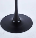 42.1"BLACK Table Mid-century Dining Table for 4-6 people With Round Mdf Table Top, Pedestal Dining W234119836
