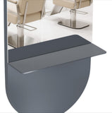 Allsteel Gray PowderCoated Frame with Mercury Mirror, Integrated Salon Mirror Station with Steel 04259159