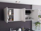 Wall Cabinet 24" H, four Doors, with two internal Shelves and internal plate and glass organizer, B097133118