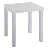 White High Gloss and Chrome End Table B062P185720
