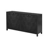 U_STYLE Luxurious Four-Door Sideboard with Honeycomb Patterned Doors, Offering Ample Storage for N711P187044B