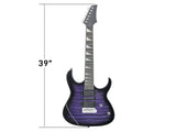 170 Model 39in Electric Guitar HSH Pickups Black complete starter kit suit for Hard Rock 65097526