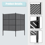 47 x 47 inch Outdoor Privacy Screen Fence Panels All-Weather No-Dig Fence Kit for Air Conditioner, W3077P276911