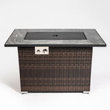 44inch Outdoor Fire Pit Table, Propane Fire Table with Ceramic Tabletop Gas Fire Table W85343036